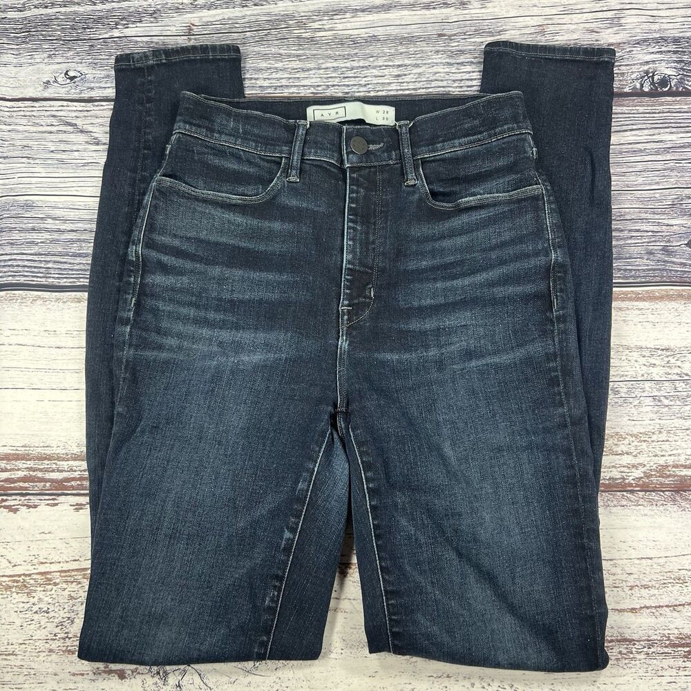 AYR High Rise Skinny Dark Blue Jeans, Women’s Size 28